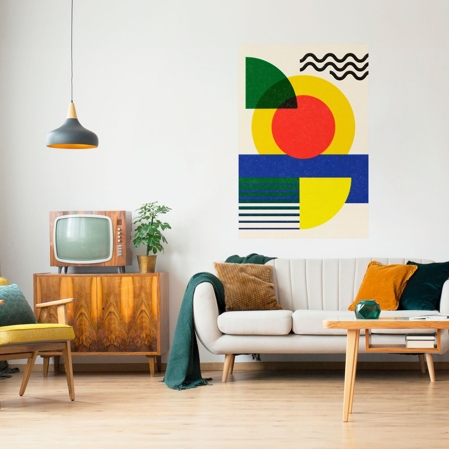 Poster verticale staccabile e attaccabile con FORMAZIONE AL TRAMONTO