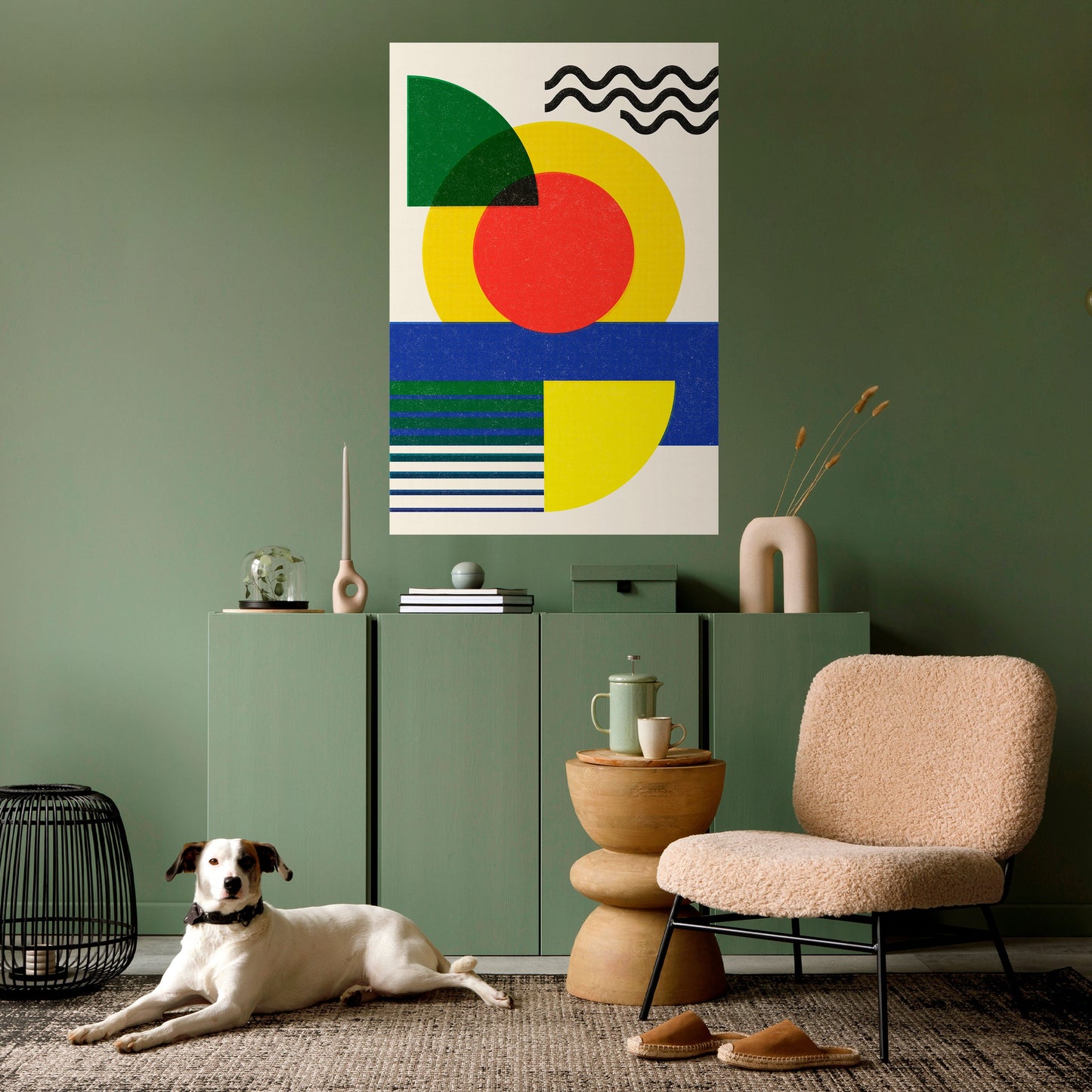 Poster verticale staccabile e attaccabile con FORMAZIONE AL TRAMONTO