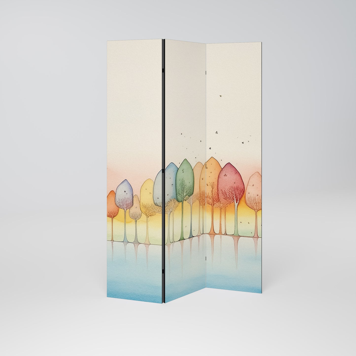 Divisorio decorativo per ambienti a 3 pannelli COLORFUL OASIS