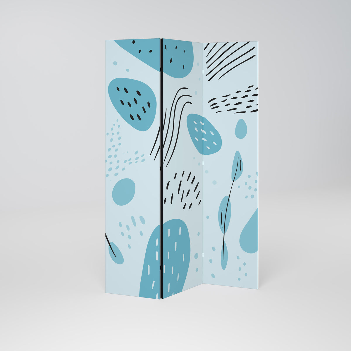 GREENISH FRENZY Paravento Decorativo a 3 Pannelli
