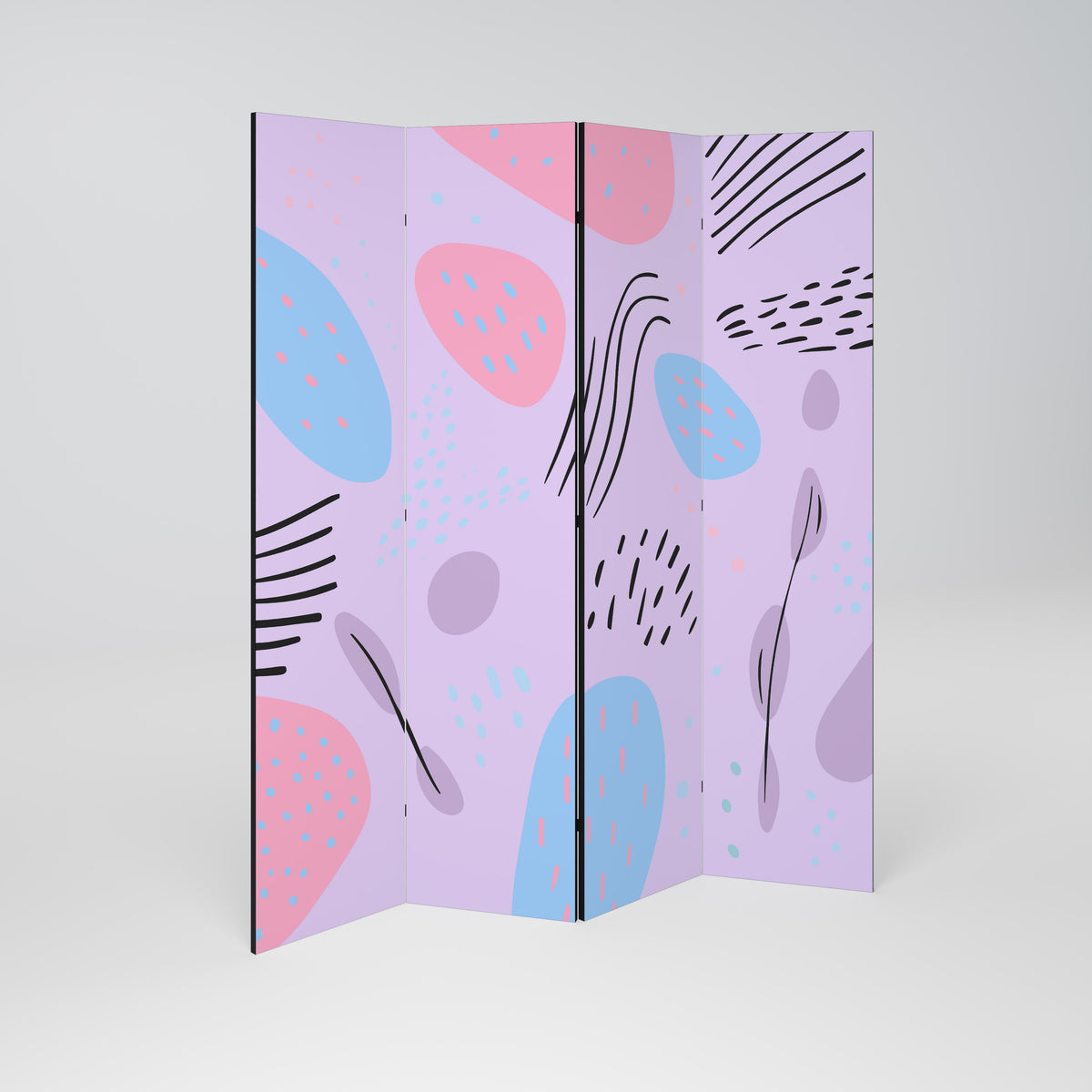 PINKY FRENZY Paravento Decorativo a 4 Pannelli