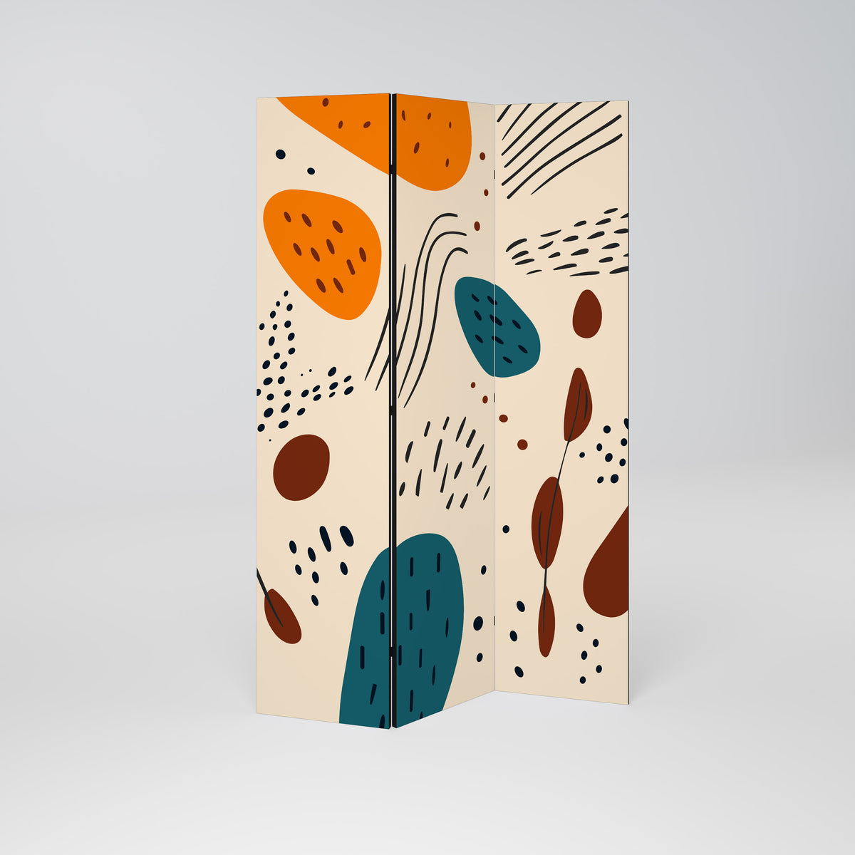 VIBRANT FRENZY Paravento Decorativo a 3 Pannelli