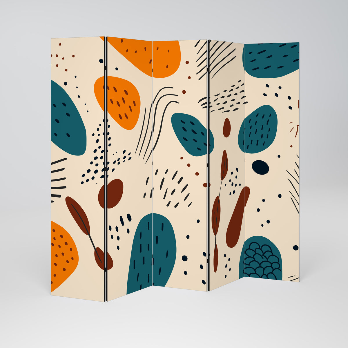 VIBRANT FRENZY Paravento Decorativo a 5 Pannelli