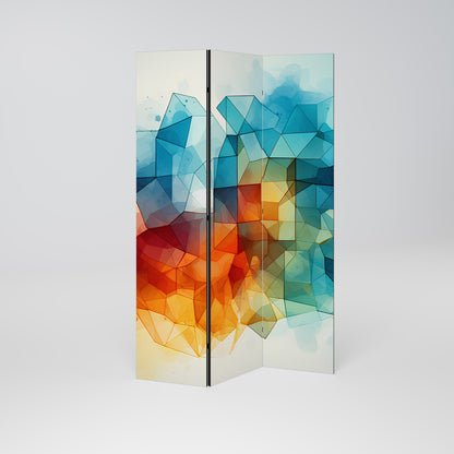 VIBRANT FACETS UNITE - Divisorio decorativo per ambienti a 3 pannelli