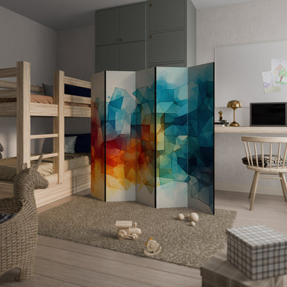 VIBRANT FACETS UNITE - Divisorio decorativo per ambienti a 5 pannelli