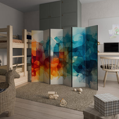 VIBRANT FACETS UNITE - Divisorio decorativo per ambienti a 6 pannelli