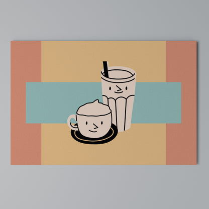 COFFEE PLEASURES Stampa su tela orizzontale