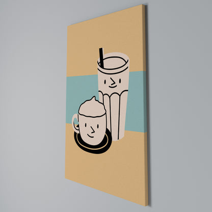 COFFEE PLEASURES Stampa su Tela Verticale