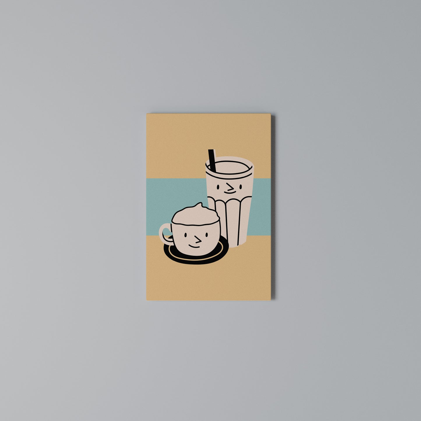COFFEE PLEASURES Stampa su Tela Verticale