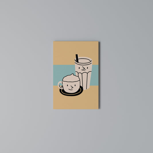 COFFEE PLEASURES Stampa su Tela Verticale