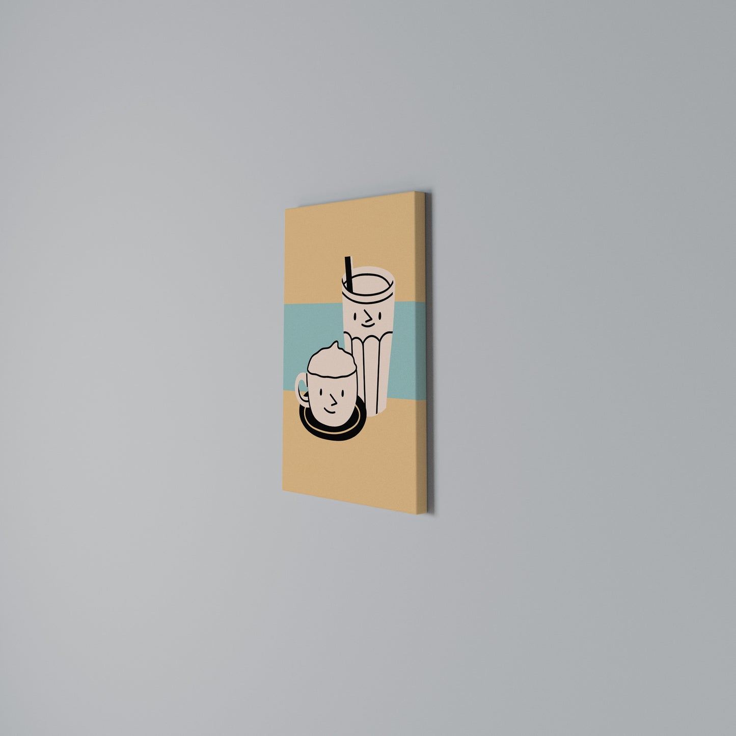 COFFEE PLEASURES Stampa su Tela Verticale