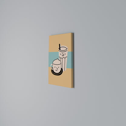 COFFEE PLEASURES Stampa su Tela Verticale