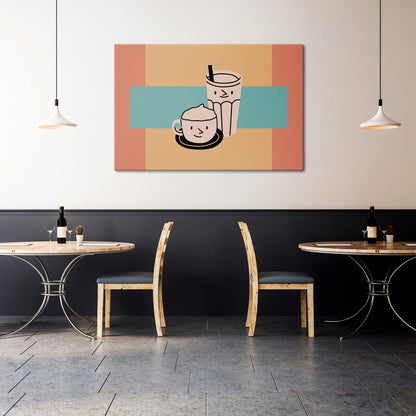 COFFEE PLEASURES Stampa su tela orizzontale