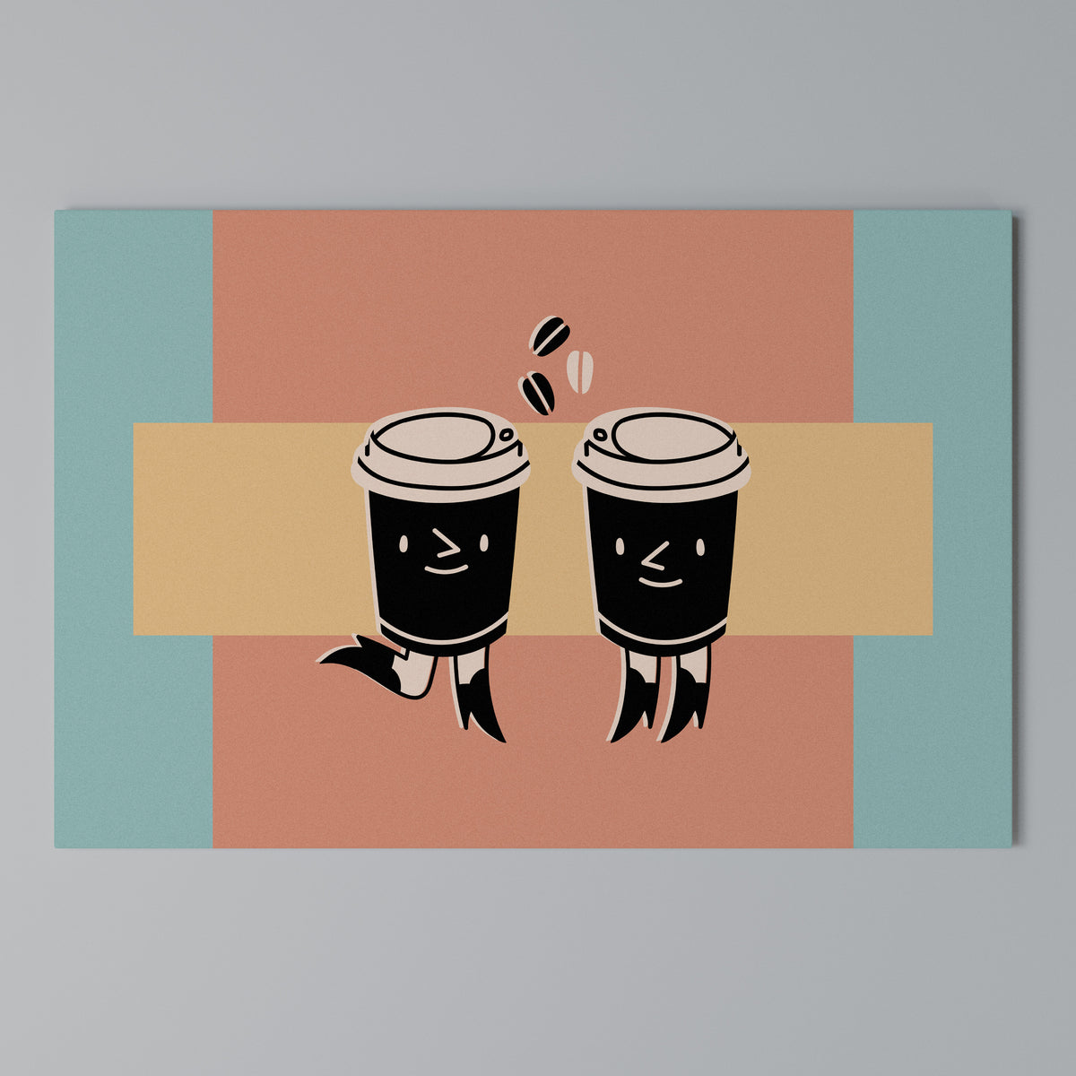 JOYFUL COFFEE Stampa su tela orizzontale