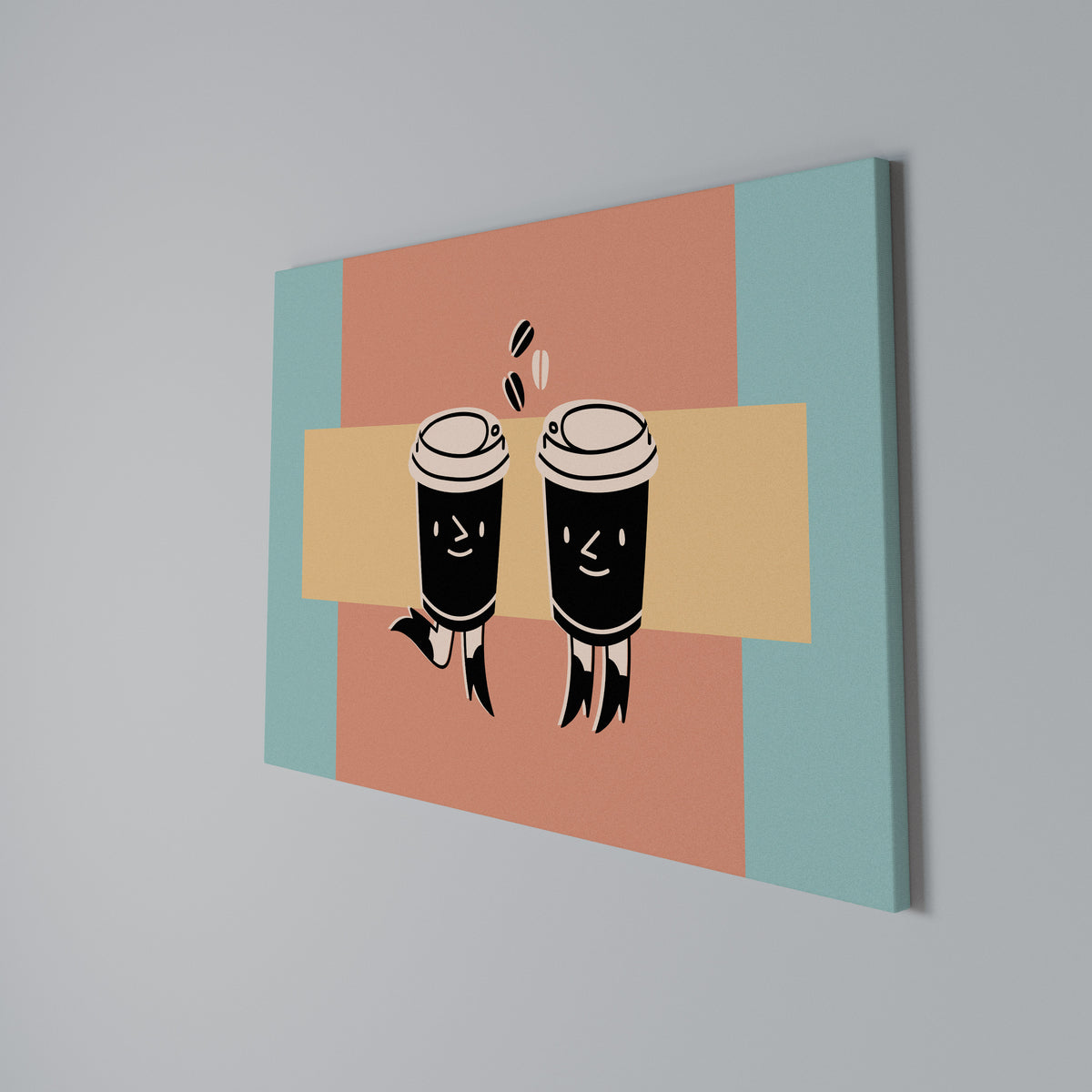 JOYFUL COFFEE Stampa su tela orizzontale