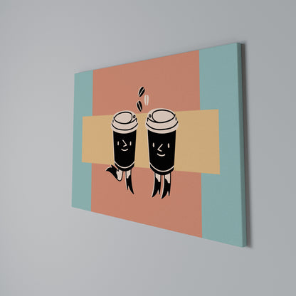 JOYFUL COFFEE Stampa su tela orizzontale