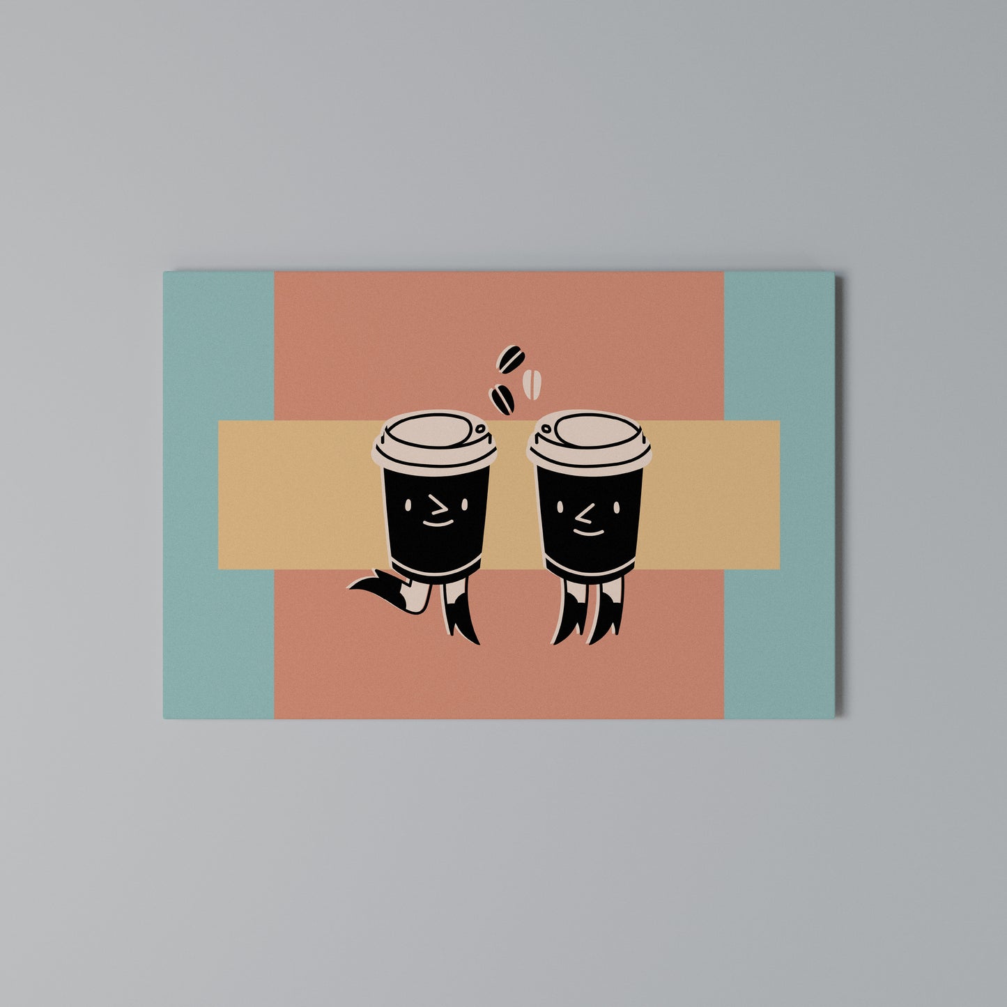 JOYFUL COFFEE Stampa su tela orizzontale