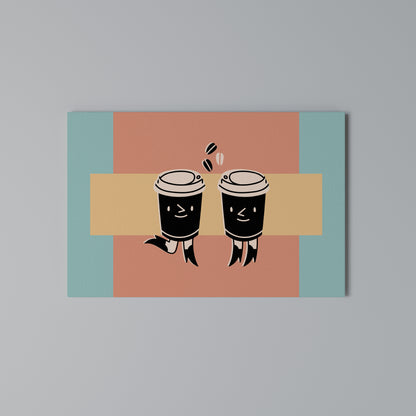 JOYFUL COFFEE Stampa su tela orizzontale
