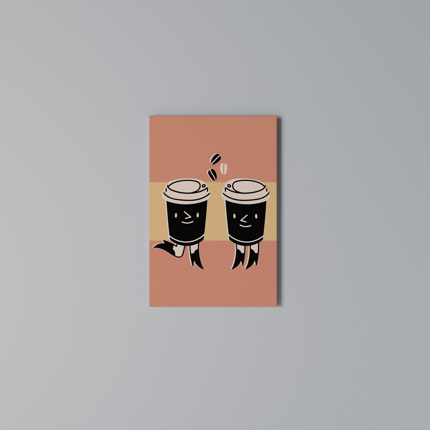 JOYFUL COFFEE Stampa su Tela Verticale
