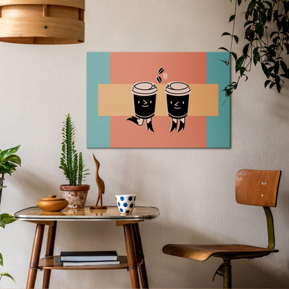 JOYFUL COFFEE Stampa su tela orizzontale