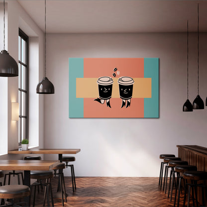JOYFUL COFFEE Stampa su tela orizzontale