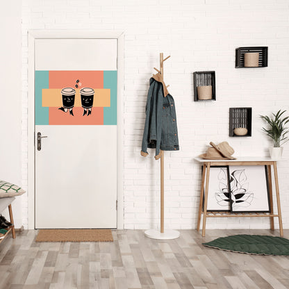 JOYFUL COFFEE Poster orizzontale staccabile e attaccabile