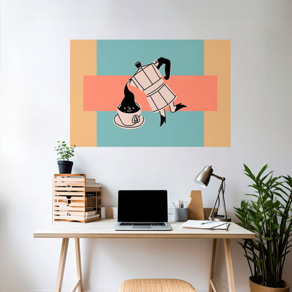 Poster orizzontale stacca e attacca POWER ESPRESSO