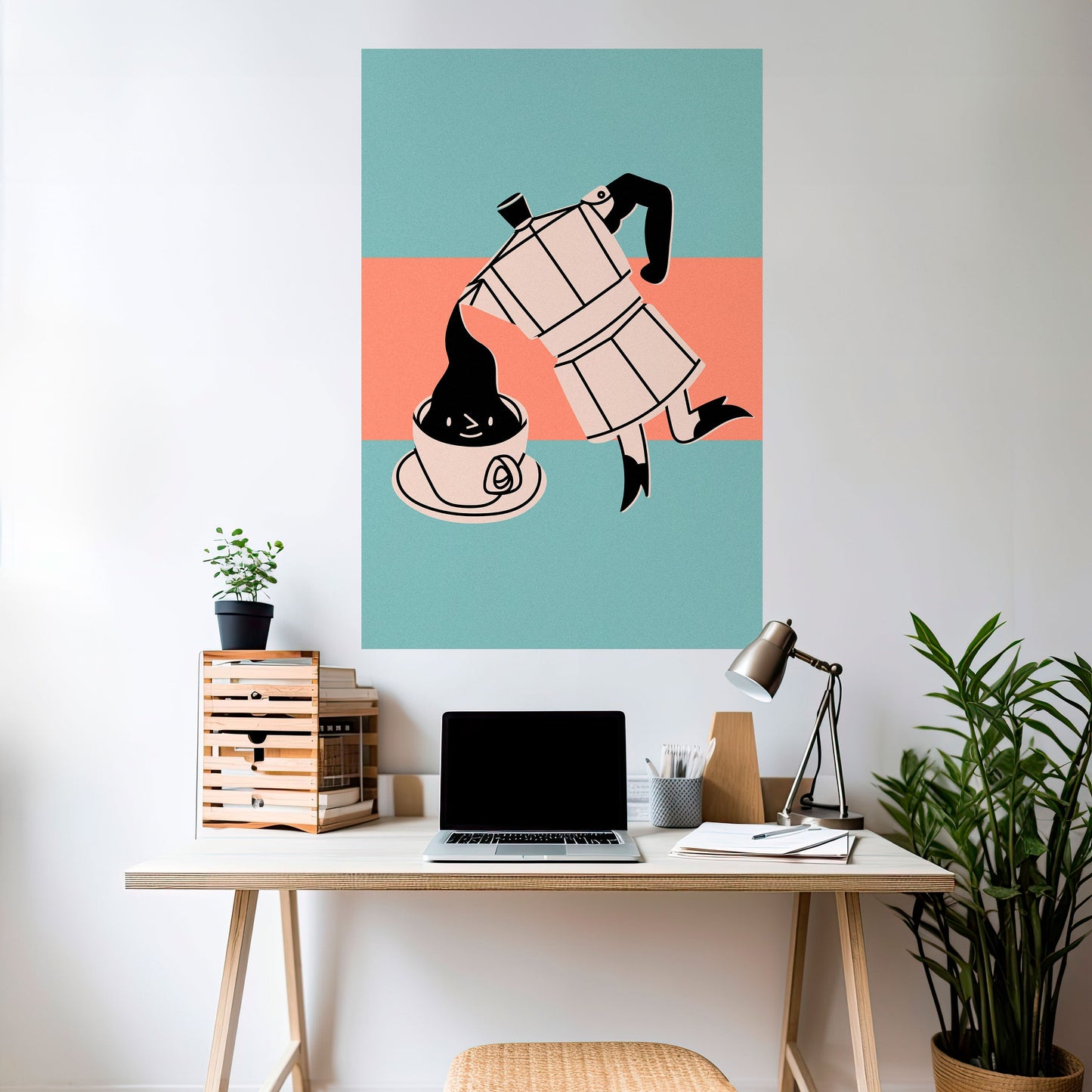 POWER ESPRESSO Poster verticale staccabile e attaccabile
