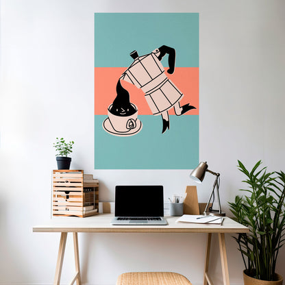 POWER ESPRESSO Poster verticale staccabile e attaccabile