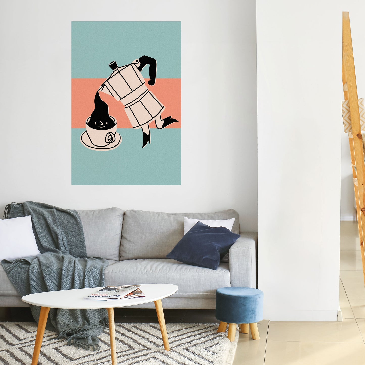POWER ESPRESSO Poster verticale staccabile e attaccabile