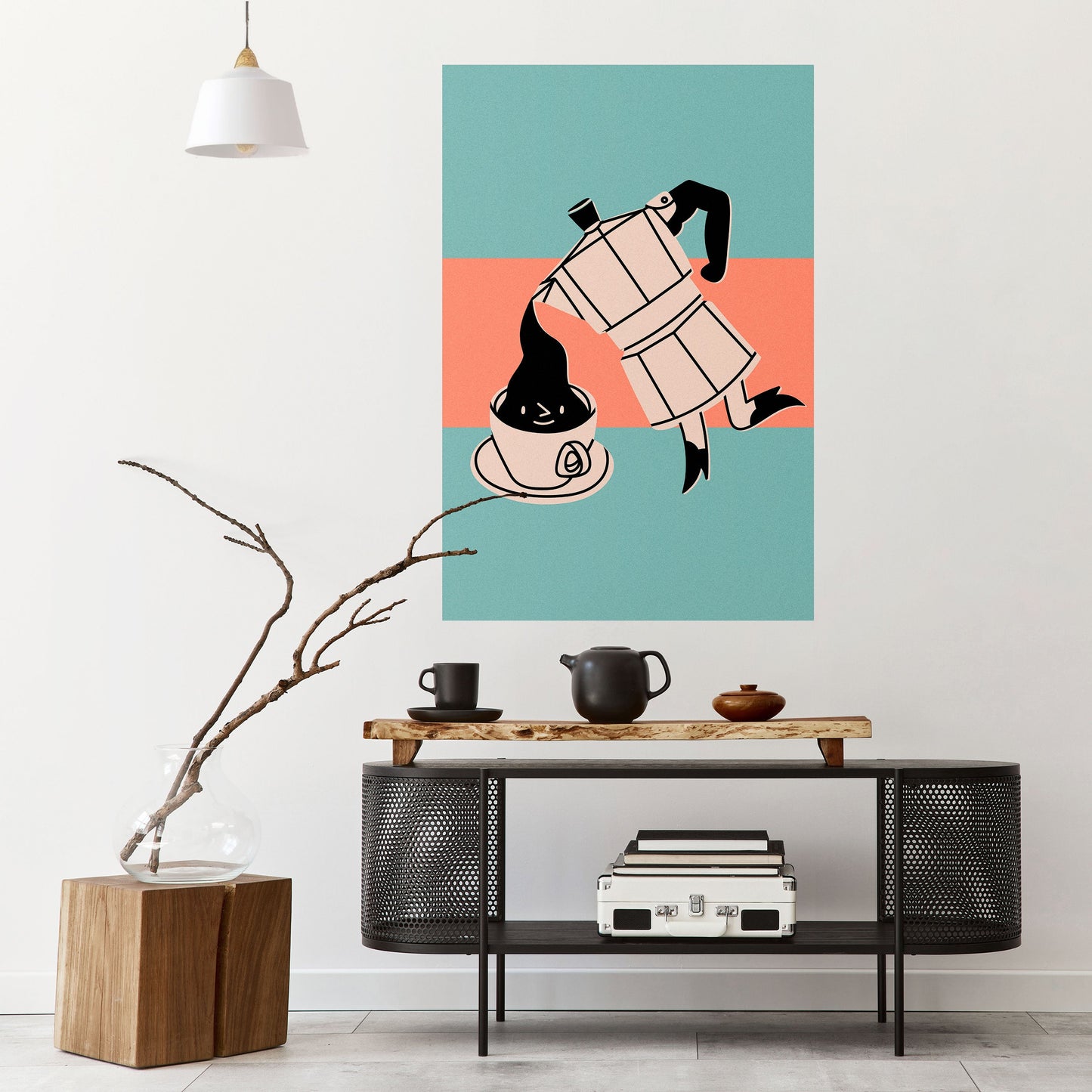 POWER ESPRESSO Poster verticale staccabile e attaccabile
