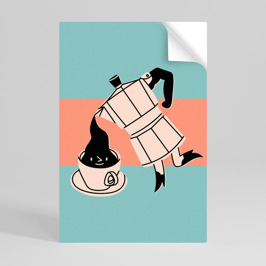POWER ESPRESSO Poster verticale staccabile e attaccabile