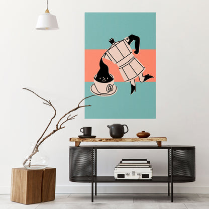POWER ESPRESSO Poster verticale staccabile e attaccabile