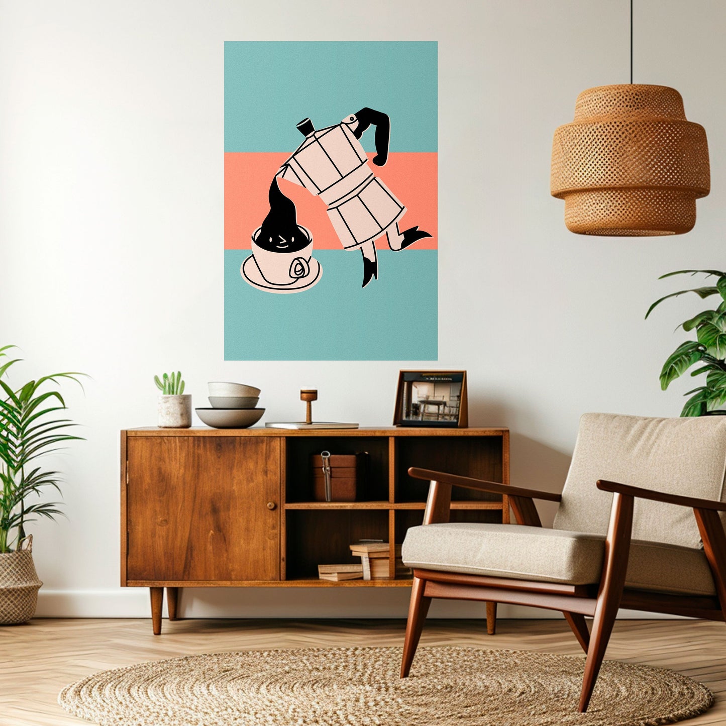 POWER ESPRESSO Poster verticale staccabile e attaccabile