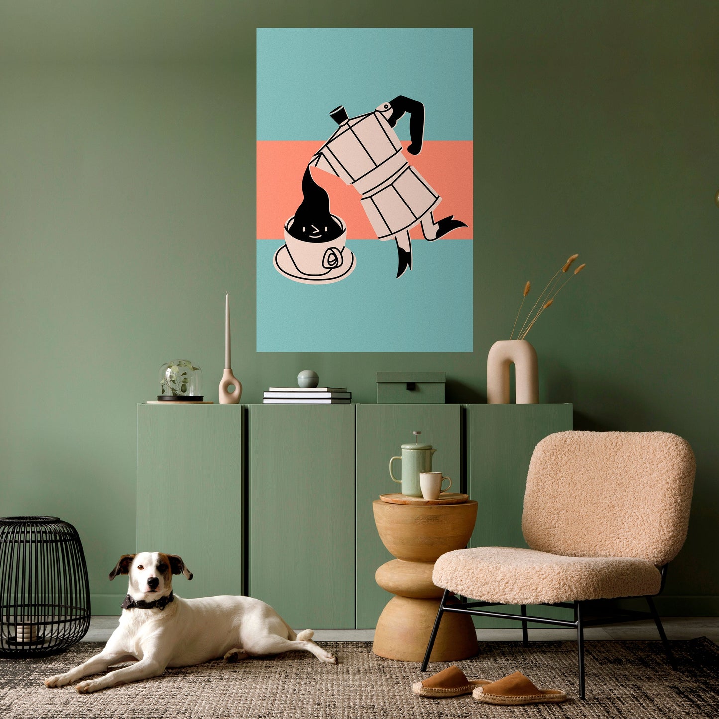 POWER ESPRESSO Poster verticale staccabile e attaccabile