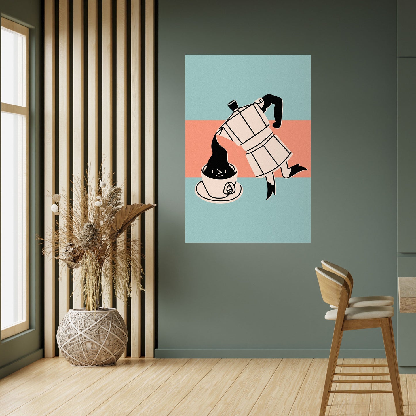POWER ESPRESSO Poster verticale staccabile e attaccabile
