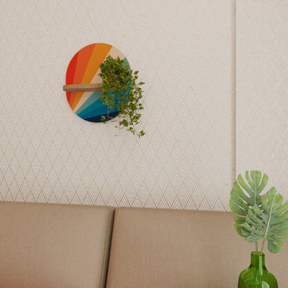 PRISM CONCUSSION Mensola ovale per arte in effetto rovere