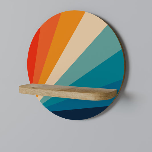 PRISM CONCUSSION Mensola rotonda per arte in effetto rovere