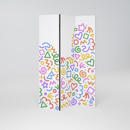SHAPE EXCITEMENT Divisorio decorativo per ambienti a 3 pannelli