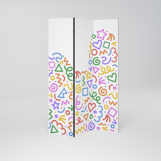 SHAPE EXCITEMENT Divisorio decorativo per ambienti a 3 pannelli