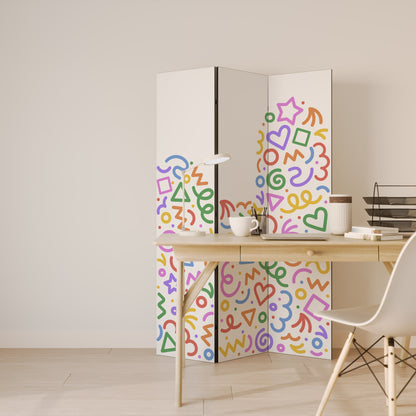 SHAPE EXCITEMENT Divisorio decorativo per ambienti a 3 pannelli