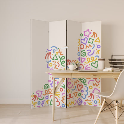 SHAPE EXCITEMENT Divisorio decorativo per ambienti a 4 pannelli