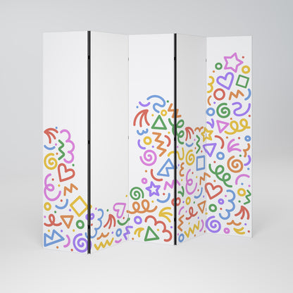 SHAPE EXCITEMENT Divisorio decorativo per ambienti a 5 pannelli