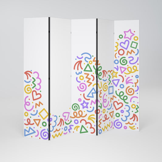 SHAPE EXCITEMENT Divisorio decorativo per ambienti a 5 pannelli