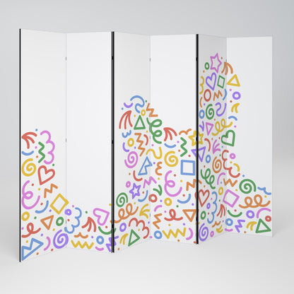 SHAPE EXCITEMENT Divisorio decorativo per ambienti a 6 pannelli