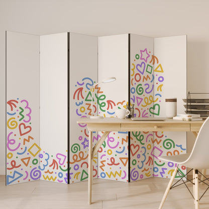 SHAPE EXCITEMENT Divisorio decorativo per ambienti a 6 pannelli