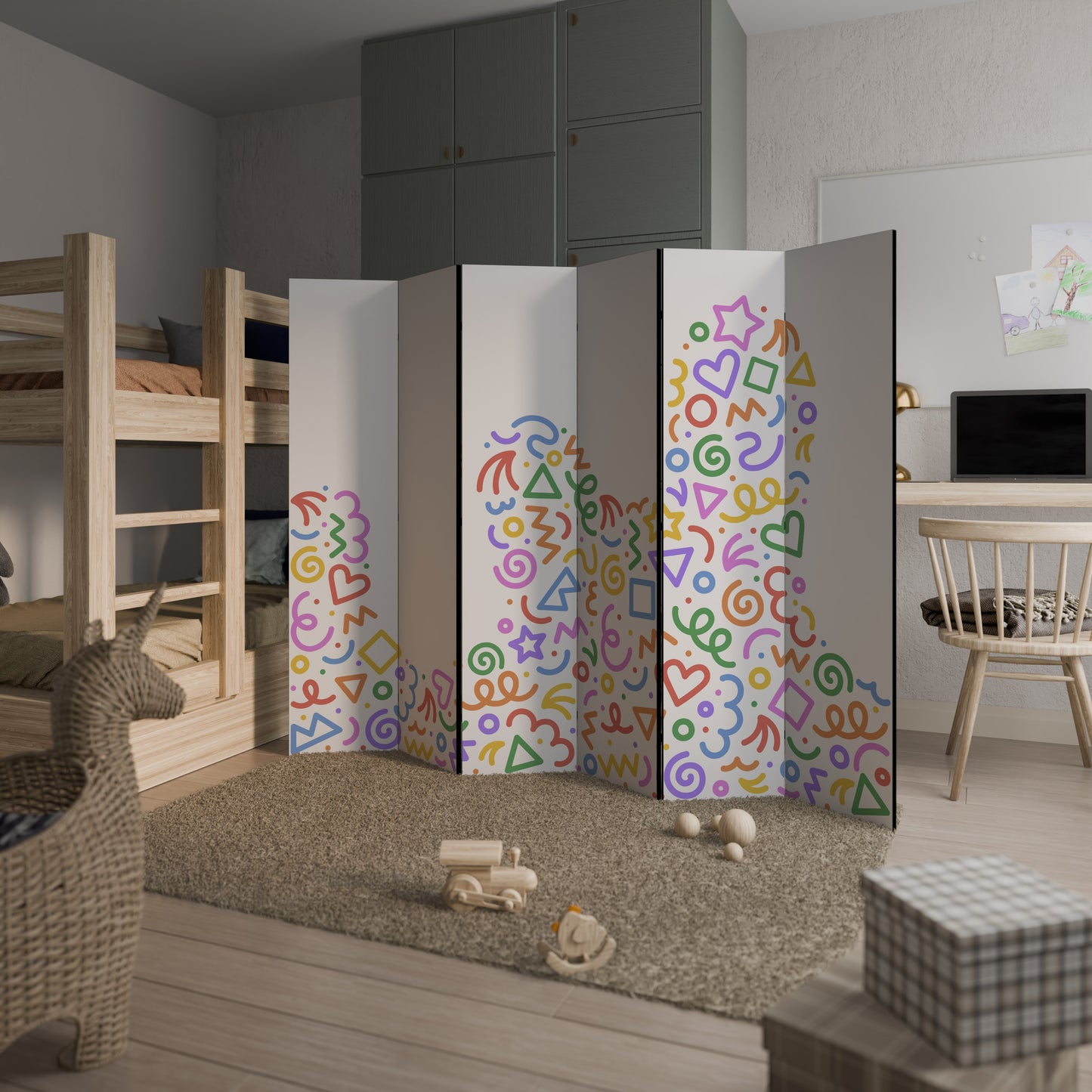 SHAPE EXCITEMENT Divisorio decorativo per ambienti a 6 pannelli