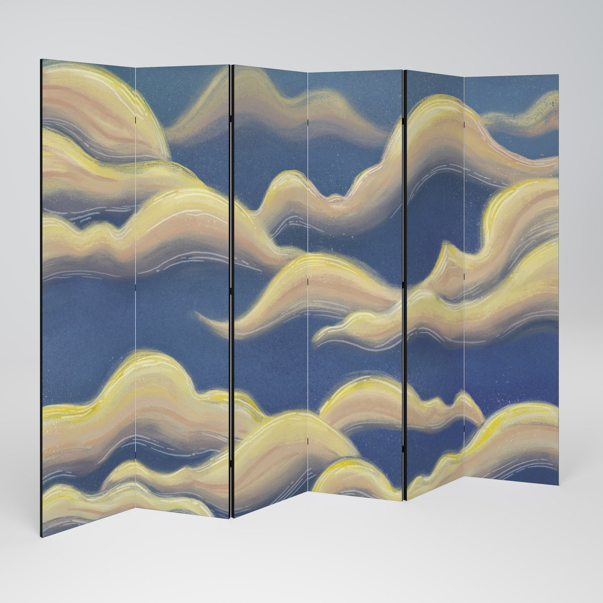 CLOUD RUFFLE Decorative 6-Panel Room Divider