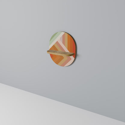 GRADIENT PICKS Mensola ovale per opere d'arte in effetto rovere