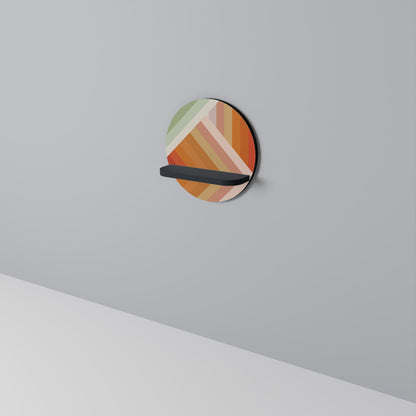 GRADIENT PICKS Mensola rotonda per arte in finitura nera